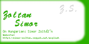 zoltan simor business card